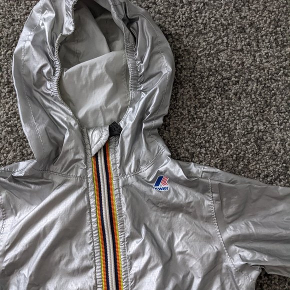 K-Way Le Vrai 3.0 Silver kids jacket 12 mos - Picture 3 of 4